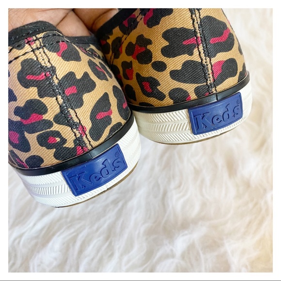 Keds - Red Leopard Canvas Slip Ons sz.11 - Picture 6 of 6